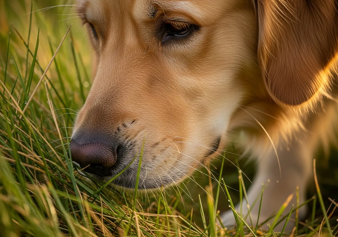 Golden retriever enjoys a 