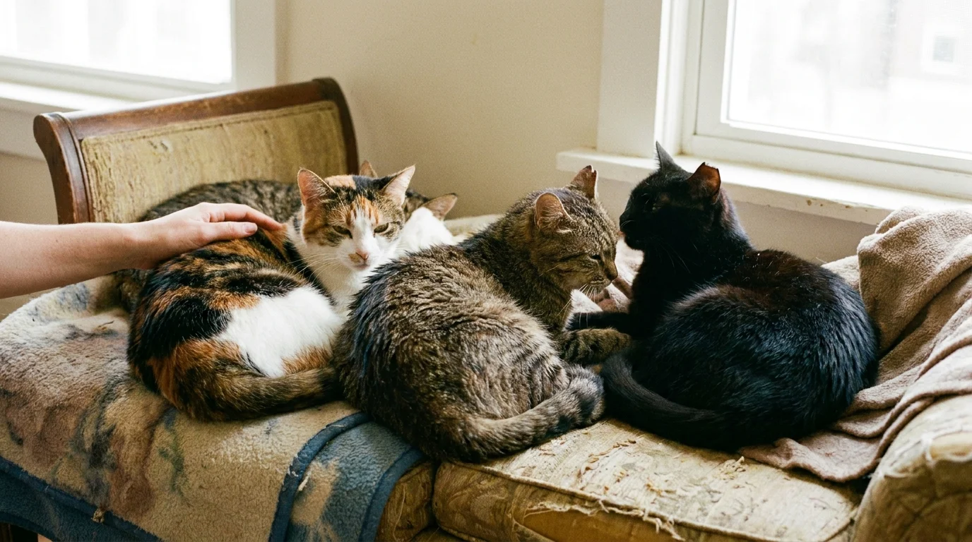 1. Short-Haired Adult Rescue Cats